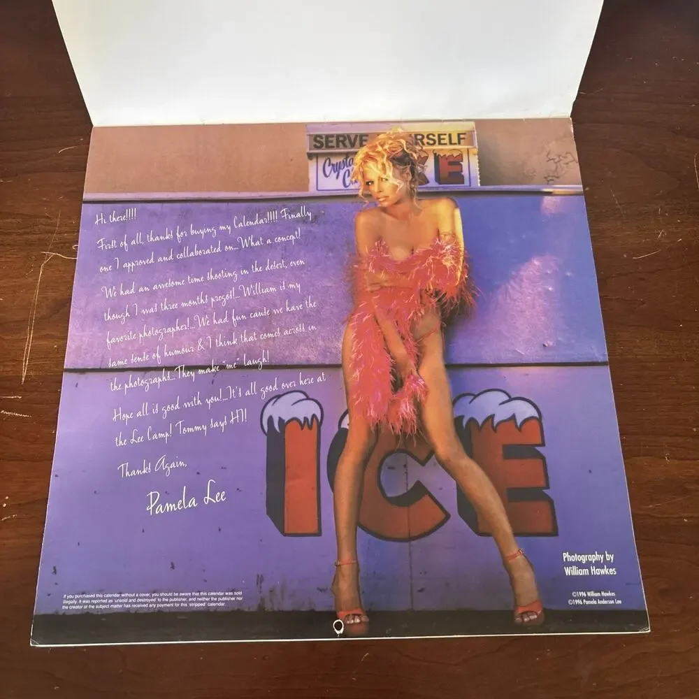 Pamela Anderson 1997 Calendar 90s Pamela Lee Official Merch Collectible RARE